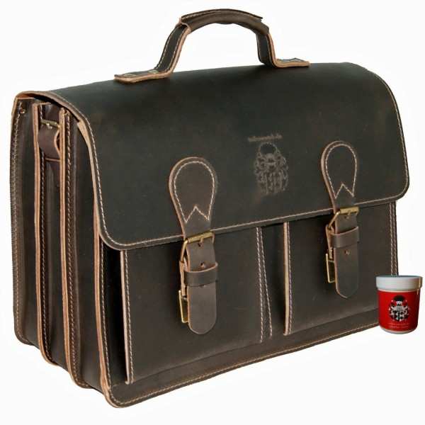 Portfolio bag DA VINCI 1.0 of brown leather Portfolio bag DA VINCI 1.0 of brown leather