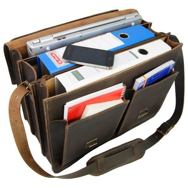 Large Messenger bag brown leather Large Messenger bag brown leather