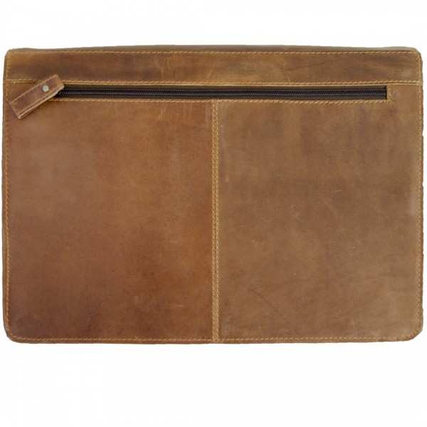 Thick leather portfolio case SCHILLER in brown Thick leather portfolio case SCHILLER in brown