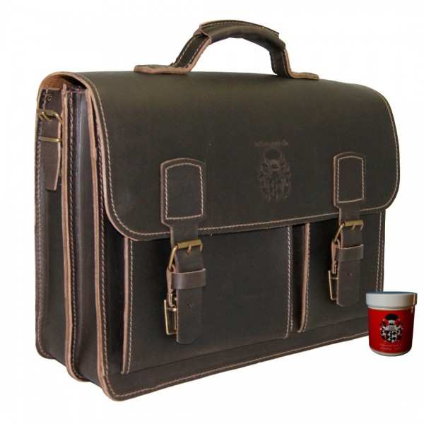 40 cm laptop bag FARADAY of organic leather 40 cm laptop bag FARADAY of organic leather