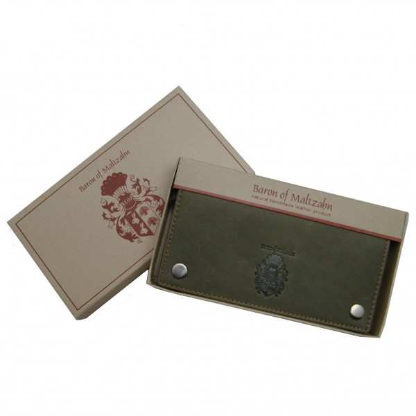 Long chain wallet BETTENCOURT of olive-brown leather Long chain wallet BETTENCOURT of olive-brown leather