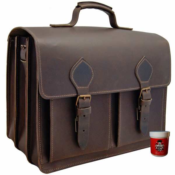 Leder-Lehrertasche Schultasche Leder-Lehrertasche Schultasche