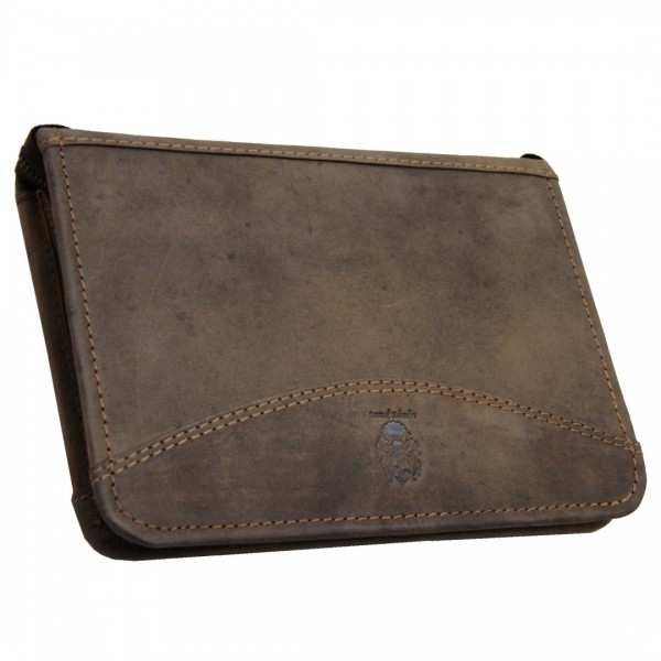 Conference ring folder GROPIUS in brown leather Conference ring folder GROPIUS in brown leather