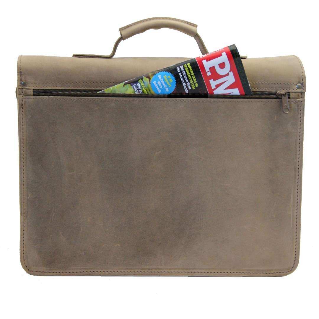 Briefcase HERTZ of brown leather | BARON of MALTZAHN