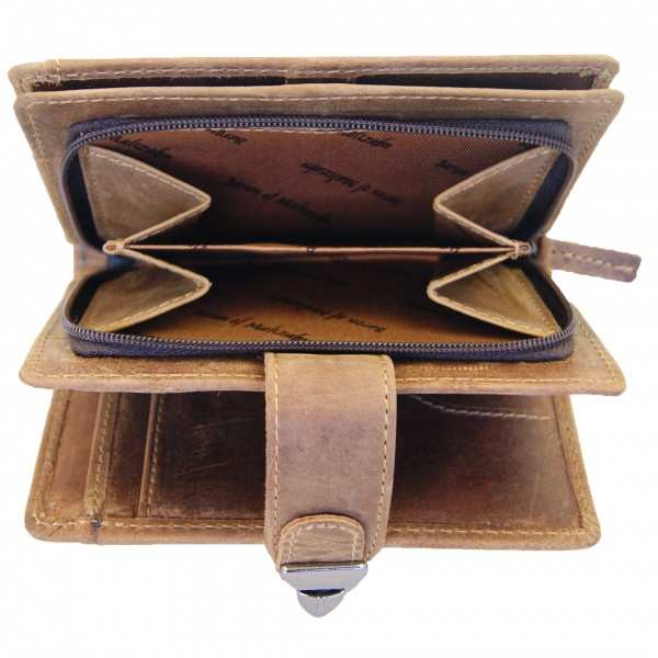 Trifold wallet BRANSON of brown leather Trifold wallet BRANSON of brown leather