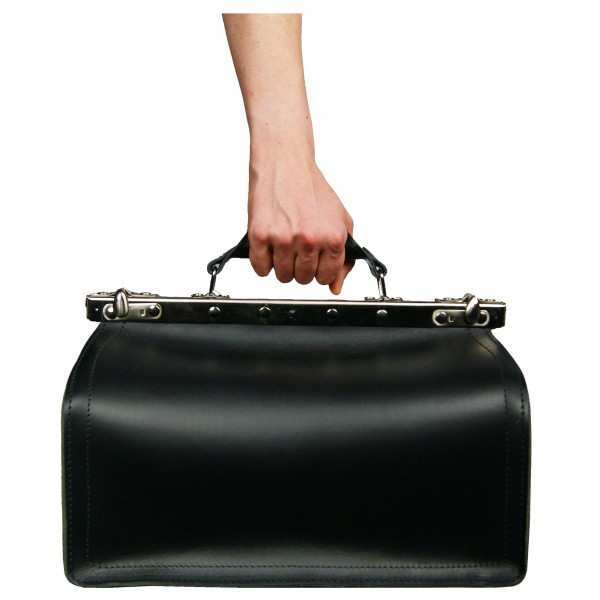Black leather medical bag BINGEN organic Black leather medical bag BINGEN organic