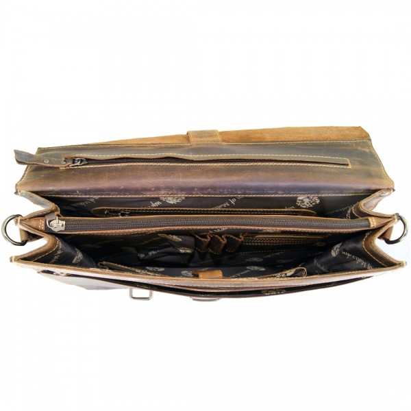 Briefcase SHATTERHAND of brown Western-leather Briefcase SHATTERHAND of brown Western-leather