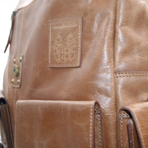 Herren Rucksack JEROME aus braunem Leder Herren Rucksack JEROME aus braunem Leder
