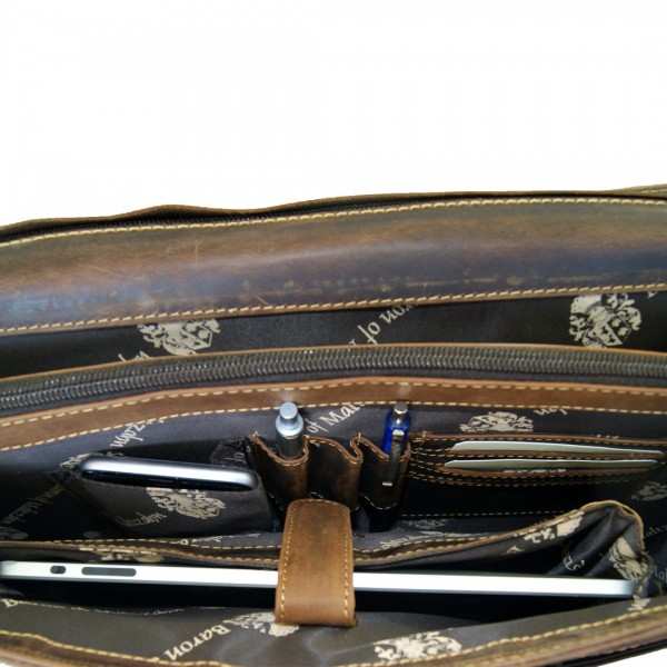 Notebook bag Shatterhand brown western leather Notebook bag Shatterhand brown western leather