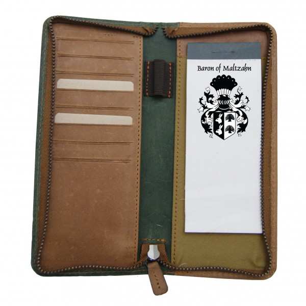Credit card holder CONFUCIUS of olive-brown leather Credit card holder CONFUCIUS of olive-brown leather