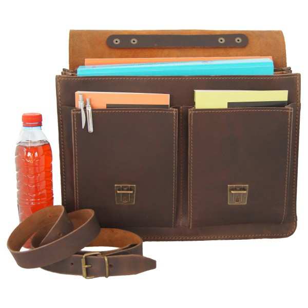 Business bag of leather GALILEO 1.0 with shoulder strap Business bag of leather GALILEO 1.0 with shoulder strap