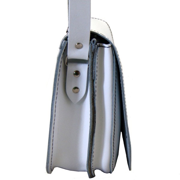 Damen Schultertasche THERESA aus weißem Bio-Leder Damen Schultertasche THERESA aus weißem Bio-Leder