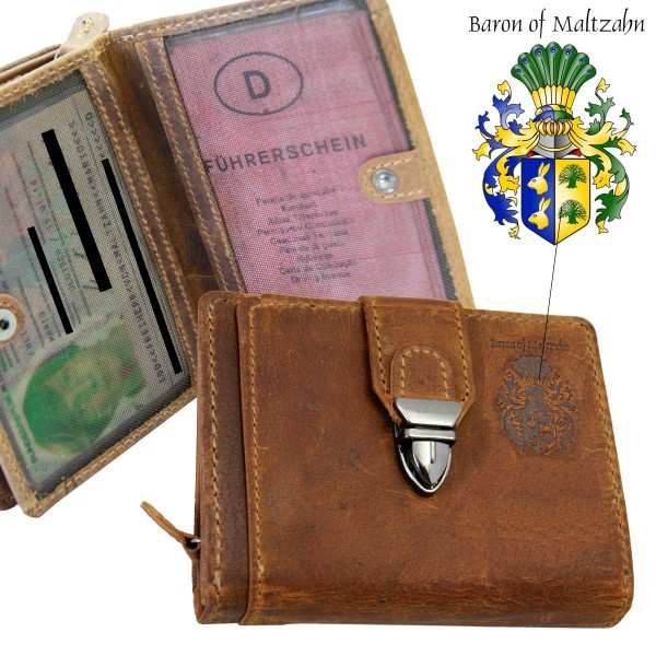 Trifold wallet BRANSON of brown leather Trifold wallet BRANSON of brown leather