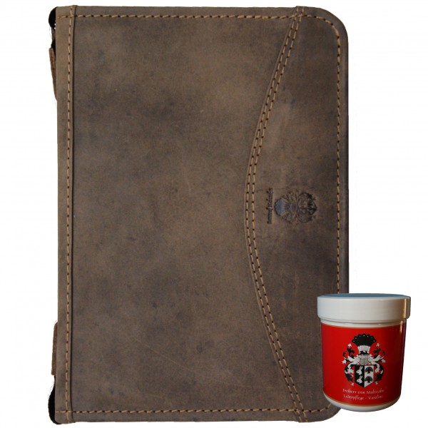 A6 Personal Ring binder GROPIUS brown leather A6 Personal Ring binder GROPIUS brown leather