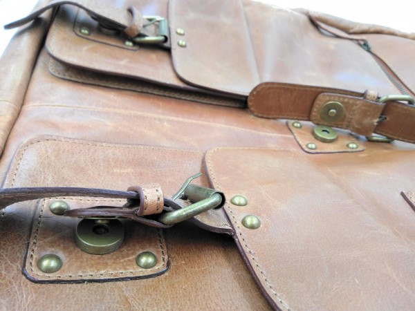 City bag JEROME of Old-used leather City bag JEROME of Old-used leather