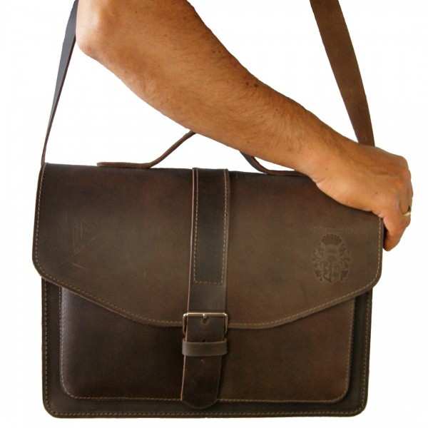 Brown leather portfolio bag HUBBLE Brown leather portfolio bag HUBBLE