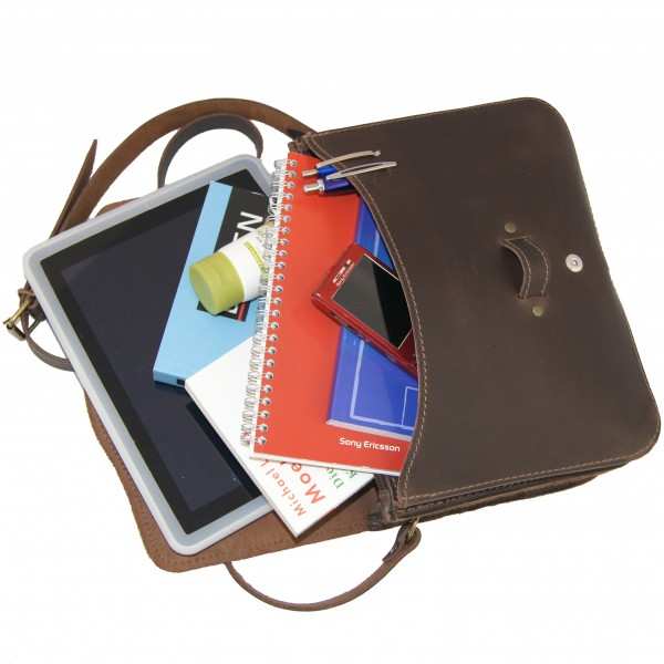 iPad bag Zuse 1 brown leather iPad bag Zuse 1 brown leather
